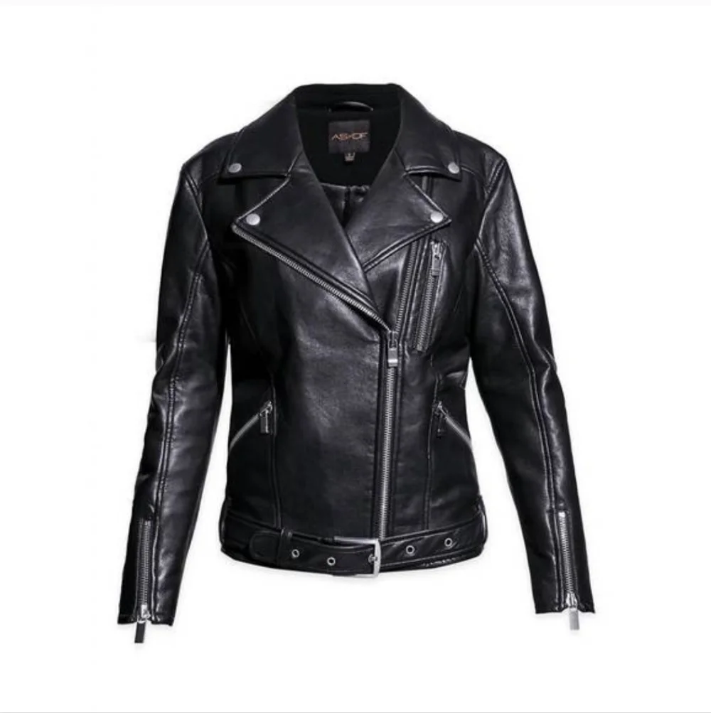 NEW AS BY DF brando recycled leather jacket in black $850 - Picture 3 of 3